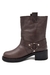 Bota de cuero con caña media y estribos (3526ML) - tienda online