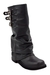 Bota de eco cuero con caña alta volcada y hebillas (EMILIA) - Ventas Morrzapatos