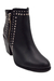 Bota de cuero con taco, tachas y cierres (417PM) - comprar online