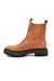 Bota de cuero con caña media, suela track y elasticos (2503GR) - tienda online
