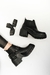 Bota de cuero con plataforma track y aplique desmontable (1011MK)