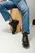 Bota de cuero con elasticos y suela baja (1593ML) - comprar online