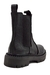 Bota de cuero con caña media, suela track y elasticos (2503GR)