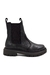 Bota de cuero con caña media, suela track y elasticos (2503GR)