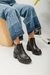 Bota de cuero con plataforma de goma TR y doble cierre (1050MK)