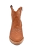Bota texana de cuero vacuno baja con costuras y cierre (1388ML) - tienda online