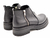 Bota de cuero con doble cierre y suela track (4203NE) - Ventas Morrzapatos