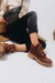Borcegos de cuero con caña corta y puño acolchado (4215NE) - comprar online