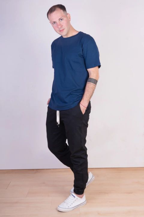 Jogger Color Negro EN Gabardina Brooklyn