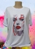 Camiseta Branca Moça , 100% Poliéster Manga Curta Branca