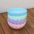 Bowl facetado Grande Colores Pastel 19x8cm - Fresa Exclusivo