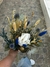 Ramo seco grande con flor de tela tonos azules