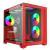 GABINETE GAMER AQUARIO FORCEFIELD RED MAGMA FRONTAL E LATERAL VIDRO