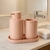 Kit Banheiro Bold Rosa 3 Pçs - Ambra Decoração | Casa | Estilo
