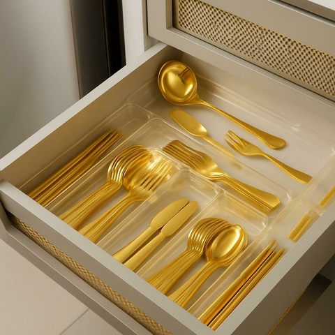 Organizador Gaveta Clear Natural 22,5 x 15 - comprar online