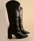 Bota Milão preta cano alto em couro legítimo - comprar online