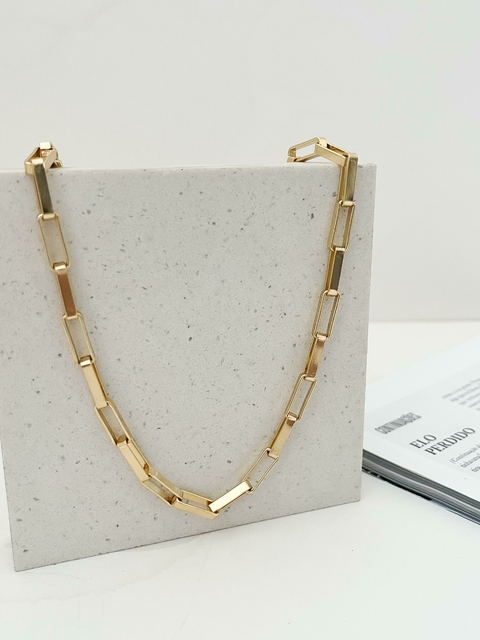 CORRENTE ELO QUADRADO DOURADA - comprar online