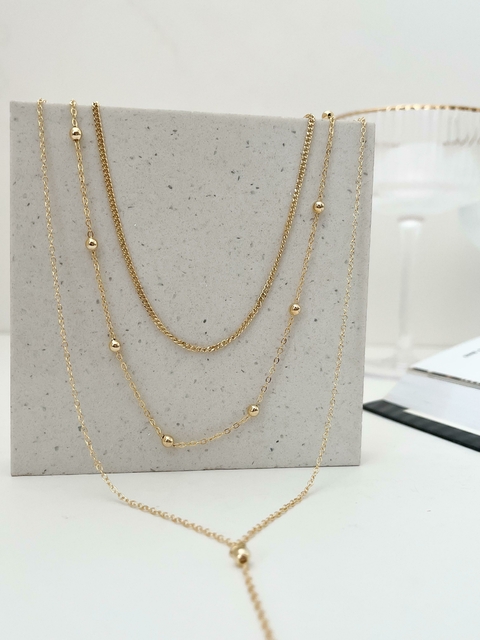 TRIO BOLINHAS DOURADO - comprar online