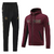 Conjunto Moletom PSG x JORDAN 2021 Ziper C/ Capux - Bordô | Preto