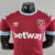 Camisa West Ham Home 22/23 Jogador Oficial Umbro Masculina - Vinho e Azul Claro - comprar online