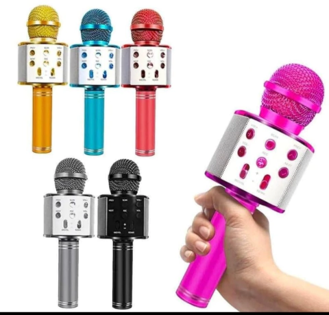 012 - MICROFONO KARAOKE CON PARANTE SUONO VARIOS COLORES