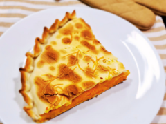 Tarta de calabaza y queso gratinado al horno
