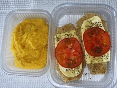 Milanesas de berenjena napolitana con puré en internet
