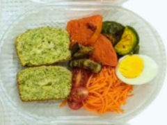 Budin de verduras con vegetales al horno