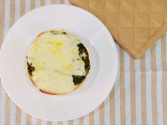 Tarta de espinaca y queso gratinada al horno