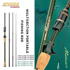 Lemroo vara de pesca de otima qualidade feita de carbono 1.8m/2.1m/2.4m.