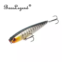 BassLegend Gunfish Topwater Superfície Vara Isca Lápis Flutuante Popper Stickb - comprar online