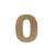 Número "0" MDF cru