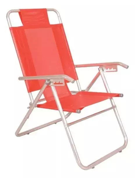 Reposera Aluminio Descansar 5 Posiciones (Modelo Alto) 80015 Coversol