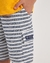 CONJUNTO CAMISETA ALGODÃO E BERMUDA EM MOLETO ECO LISTRADO - Mini Boss