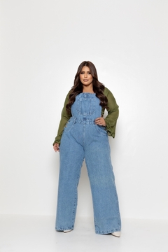 Imagem do Jardineira Fem - Longa Jeans