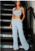 Conjunto Pantalona e Cropped Feminino