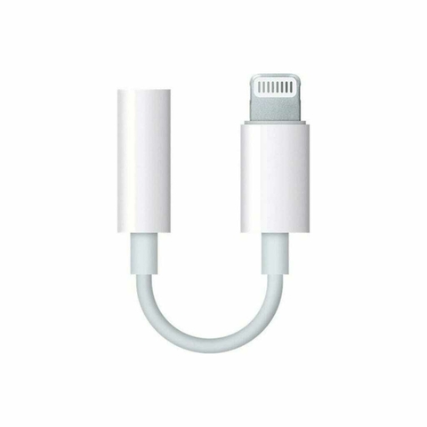 ADAPTADOR IPHONE ( LIGHTNING) A AUX 3.5 BLANCO CAJA CERTIFICADO