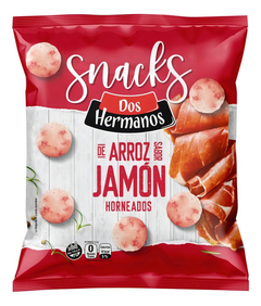 Caja X10 Discos Arroz Sabor Jamon 80g Dos Hermanos Sin Tacc