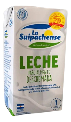 Leche Larga V La Suipachense Descremada 1lt X12u - Dh Tienda