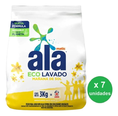 Pack Jabón En Polvo Ala Matic Ecol M Sol 3kg X7u - Dh Tienda