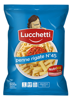 Fideos Lucchetti Penne Rigate 500gr X15u