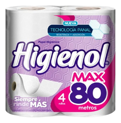 Pack Papel Higiénico Higienol Max 4x80m - X10u - Dh Tienda