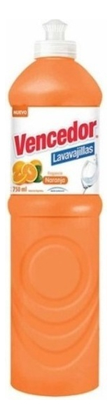 Detergente Lavavajilla Vencedor Naranja 750cc X18u