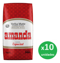 Pack Yerba Mate Amanda Especial 500g X 10 Unid. - Dh Tienda