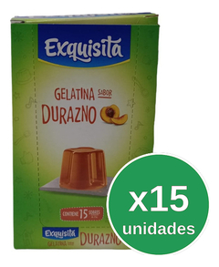 Gelatina Durazno Light Exquisita Display X15u - comprar online