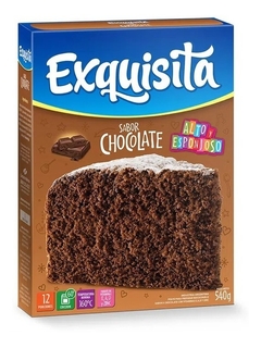 Exquisita Bizcochuelo Sabor Chocolate Polvo Preparar X12u - DH Tienda