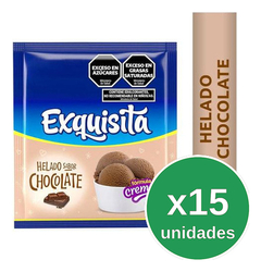Polvo Mezcla Helado Chocolate Exquisita 55g X15u - comprar online