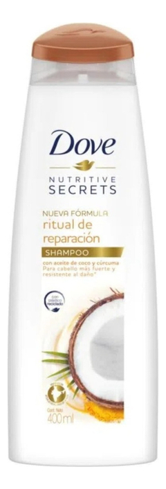 Shampoo Dove 400ml Ritual Reparacion Coco X12u