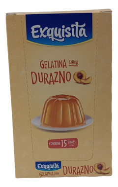 Gelatina Durazno Exquisita Display De 15 Unidades X3u X15u