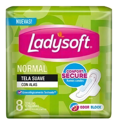 Toallas Femeninas Ladysoft Normal Aloe Tela Suave 8 U X54u